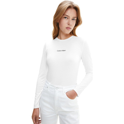 Vêtements Femme T-shirts manches longues Calvin Klein Jeans K20K203455 Blanc