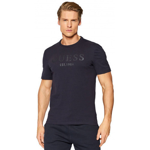 Vêtements Homme Débardeurs / T-shirts sans manche Guess Tee shirt homme  bleu M2RI29 Bleu