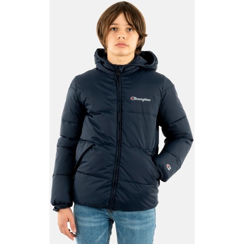 Doudounes Garçon Champion hooded jacket bs538 nvb bleu - Vêtements Doudounes Enfant 99 