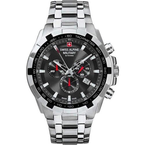 Swiss Military 7029.1174 Homme Montres Analogiques Swiss Alpine Military Swiss Military 7043.9237, Quartz, 47mm, 10ATM Argenté