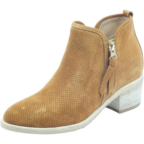 Chaussures Femme Low Match boots NeroGiardini E010332D Velour Col Marron