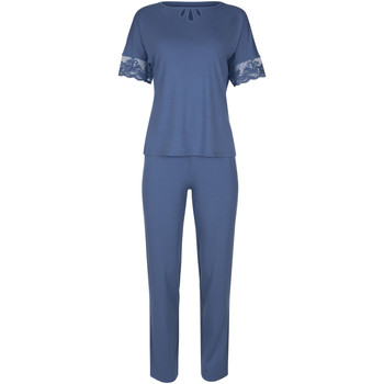 Vêtements Femme Pyjamas / Chemises de nuit Lisca Pyjama pantalon top manches courtes Juliette Bleu