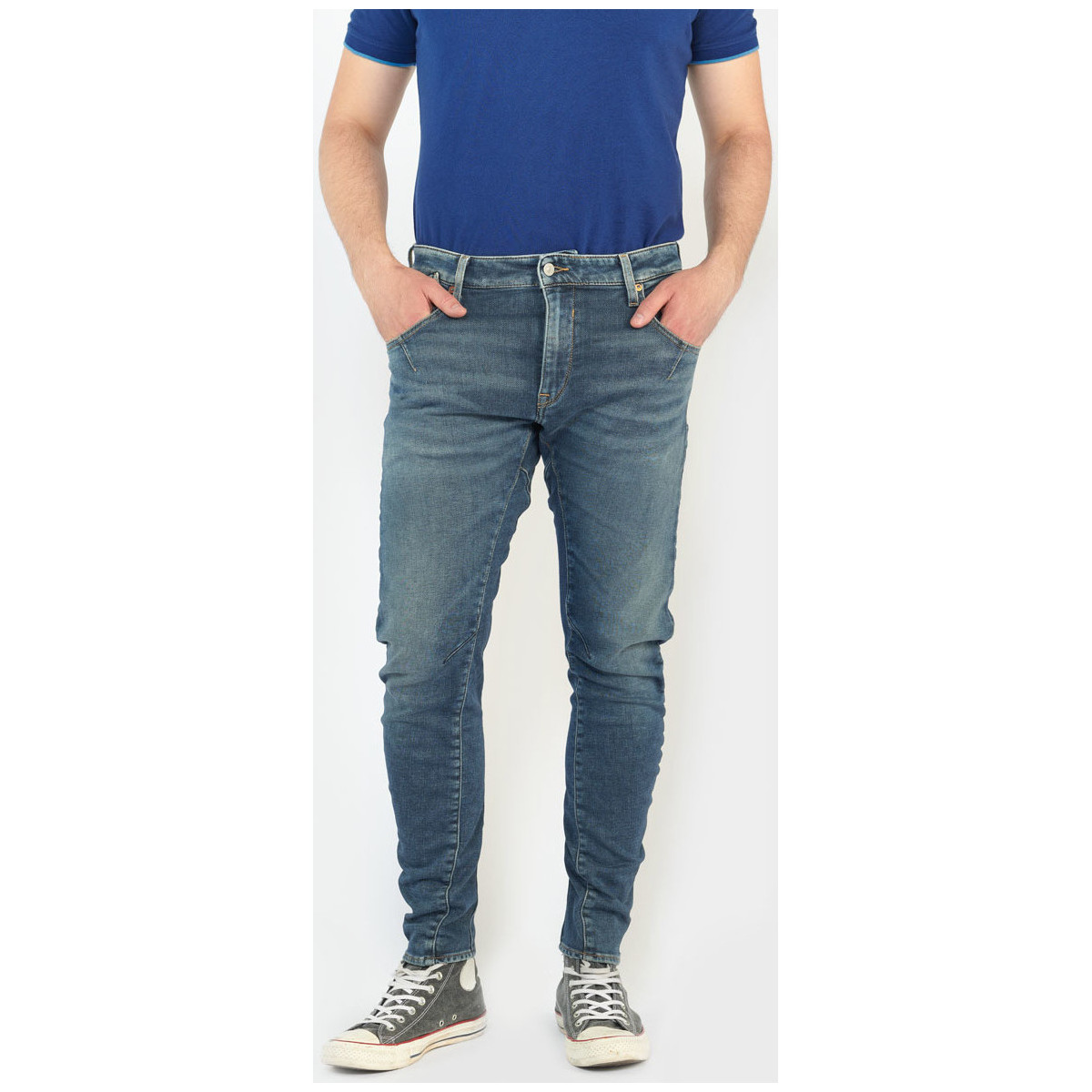 Vêtements Homme Jeans Le Temps des Cerises 900/3 jogg tapered arqué jeans bleu Bleu