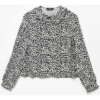 Vêtements Fille Débardeurs / T-shirts sans manche Décorations de noëlises Blouse chamagi à motif léopard noir Noir