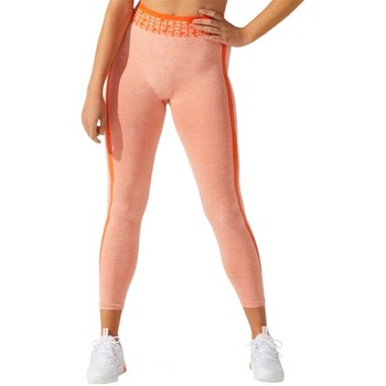 Vêtements Femme Pantalons Asics Cropped Logo Seamless Tight Orange