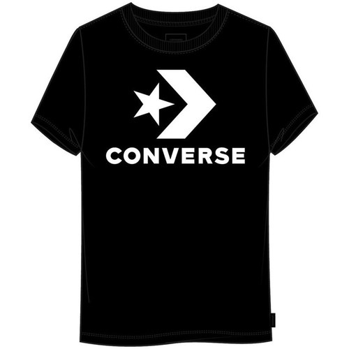 Vêtements Femme T-shirts manches courtes Converse Star Chevron Center Front Noir