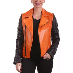 Vêtements Vestes en cuir / synthétiques Milpau Poopy Orange/Noir Noir