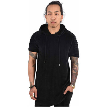 Vêtements Homme Sweats Alexander McQueen ruffle-detail T-shirt dress Hoodie 88171147 Noir
