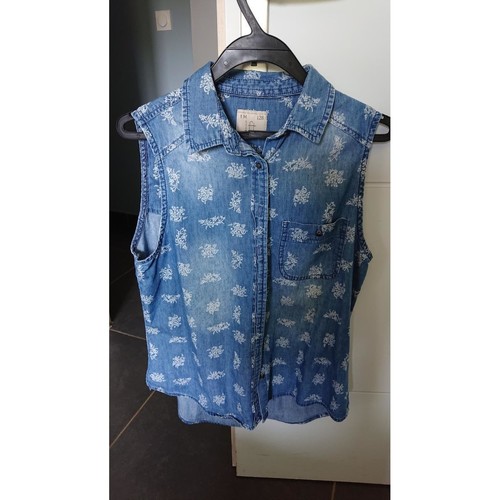 Autre Marque Chemise sans manches Bleu - Vêtements Chemises / Chemisiers  Femme 3,00 €