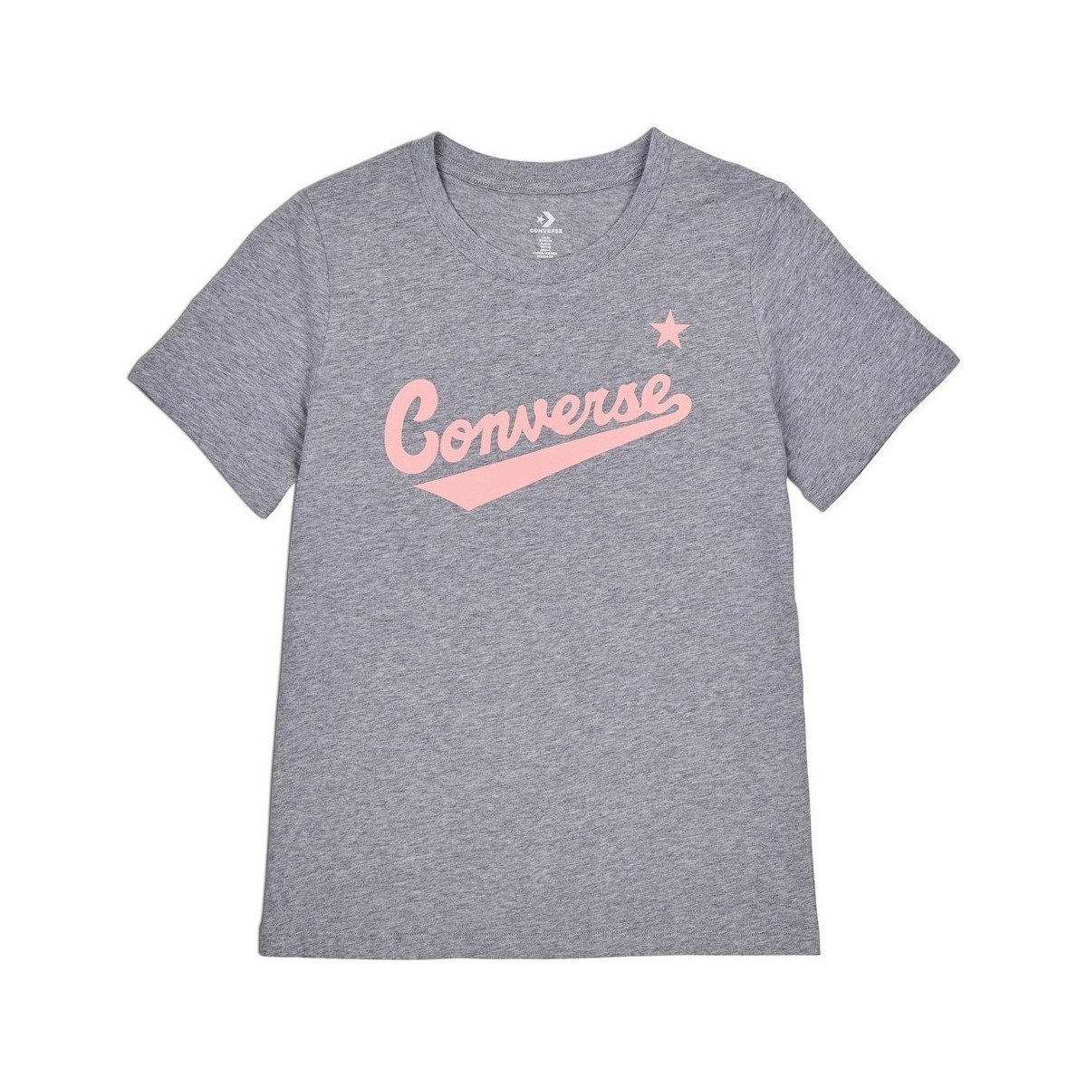 Vêtements Femme T-shirts manches courtes Converse Scripted Wordmark Tee Gris