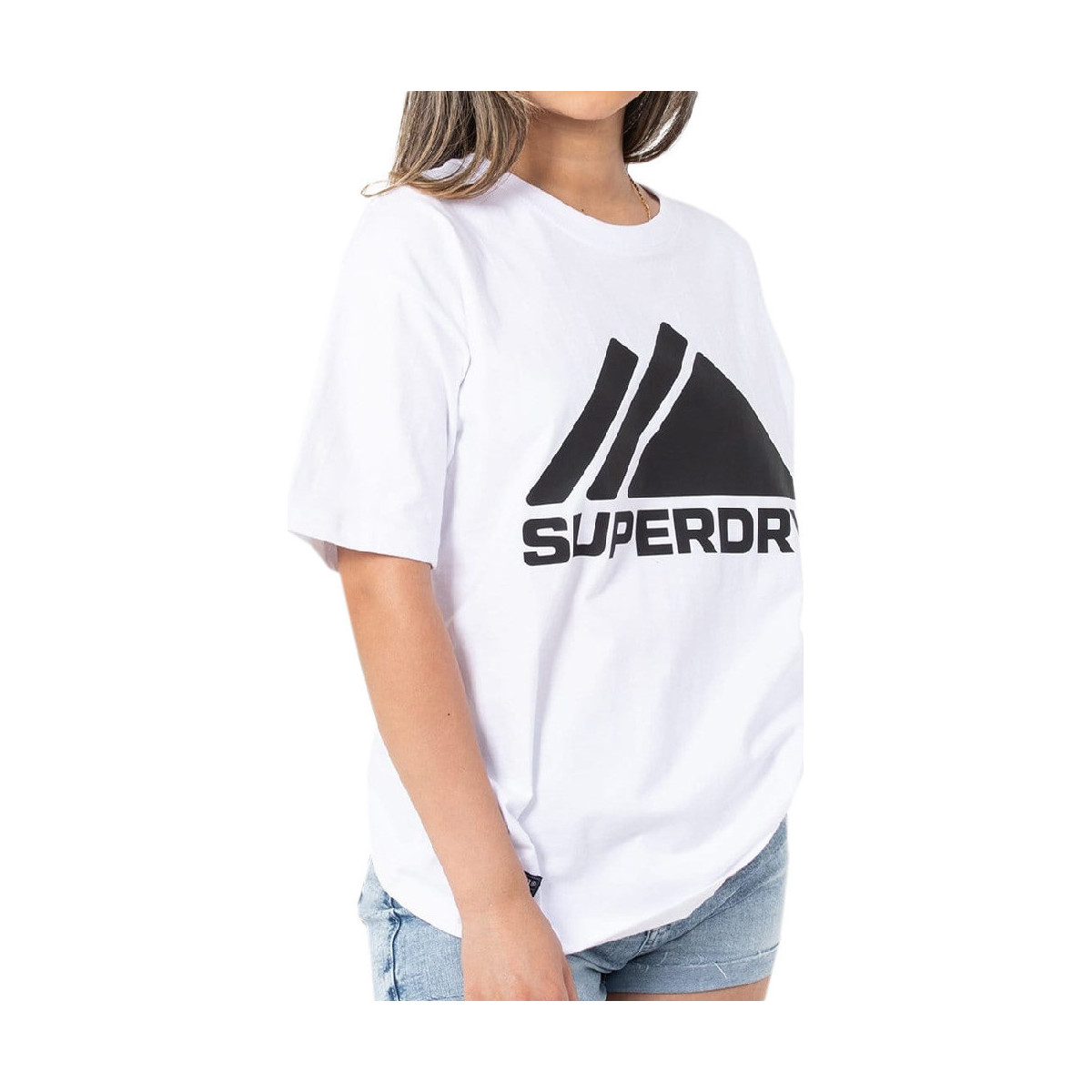 Vêtements Femme T-shirts manches courtes Superdry W1010607A Blanc