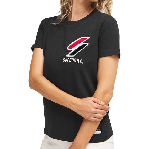 Vêtements Femme T-shirts manches courtes Superdry W1010492A Noir