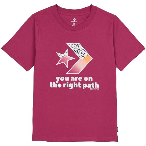 Vêtements Converse Traibazer Graphic Tee Rose - Vêtements T-shirts manches courtes Femme 57 