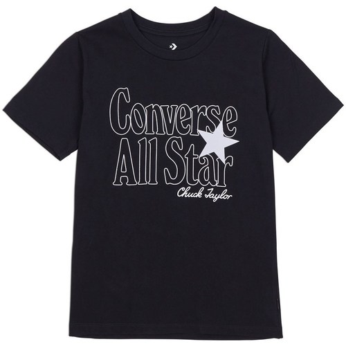 Vêtements Femme T-shirts manches courtes Converse A Star Graphic Tee Noir