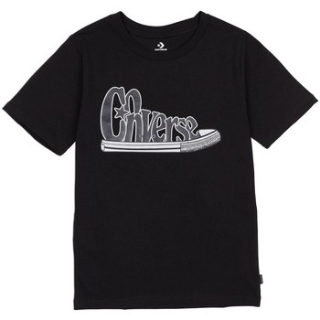 Vêtements Femme T-shirts top manches courtes Converse High Top Graphic Tee Noir