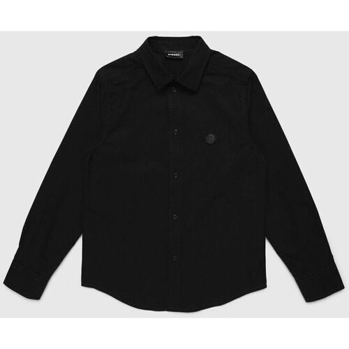 Vêtements Garçon Chemises manches longues Diesel 00J4QM KXB25 CSBILL-K900 BLACK Noir