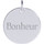 Montres & Bijoux Femme Pendentifs Saunier Pendentif  argent rond gravure Bonheur Blanc