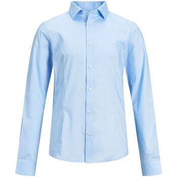 Vêtements Garçon Chemises manches longues Jack & Jones 12151620 PARMA JR-CASHMERE Bleu