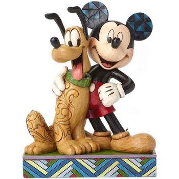 Maison & Déco Statuettes et figurines Enesco Figurine de Collection Mickey et Pluto Marron