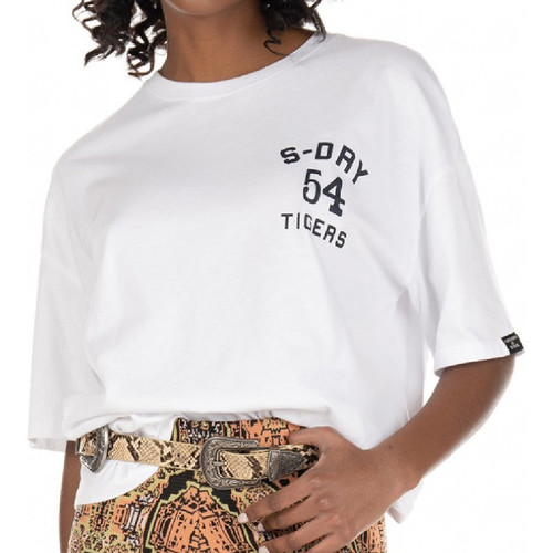 Vêtements Femme T-shirts manches courtes Superdry W1010468A Blanc
