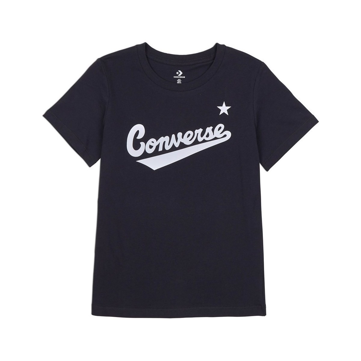 Vêtements Femme T-shirts manches courtes Converse Scripted Wordmark Tee Noir