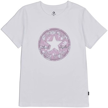 Vêtements Femme T-shirts top manches courtes Converse Fall Floral Patch Grapphic Tee Blanc