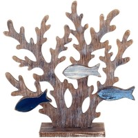 Lauren Ralph Lauren Statuettes et figurines Signes Grimalt Ornement Corail Avec Du Poisson Bleu