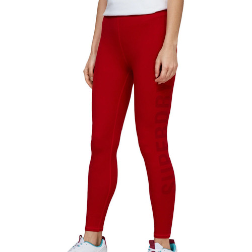 Vêtements Superdry W7010454A Rouge - Vêtements Leggings Femme 34 