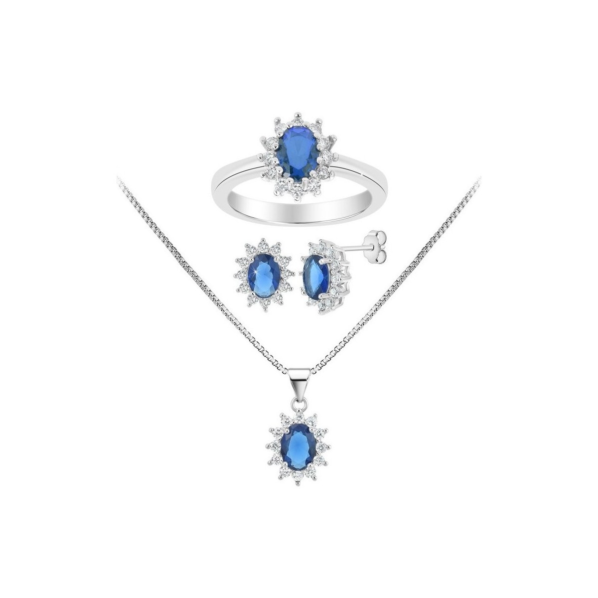 Montres & Bijoux Femme Parures Sc Crystal B2948-BLEU Bleu