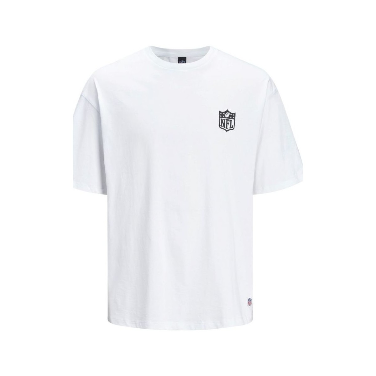Vêtements Homme T-shirts & Polos Jack & Jones 12206810 NFL LOGO TEE-WHITE LOOSE FIT Blanc