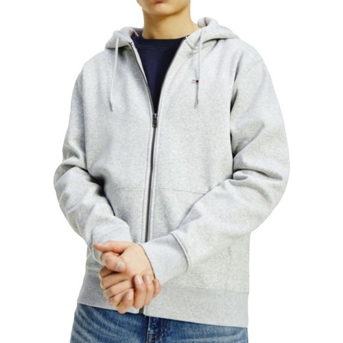 Vêtements Homme Sweats Tommy Jeans Fleece zip hoodie Gris