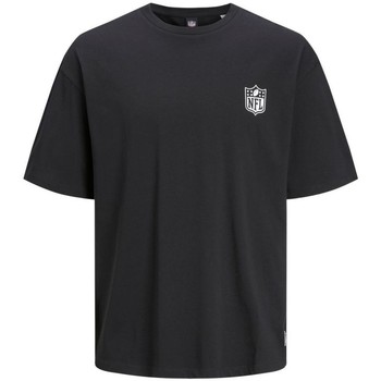 Vêtements Homme T-shirts & Polos Jack & Jones 12206810 NFL LOGO TEE-BLACK LOOSE FIT Noir
