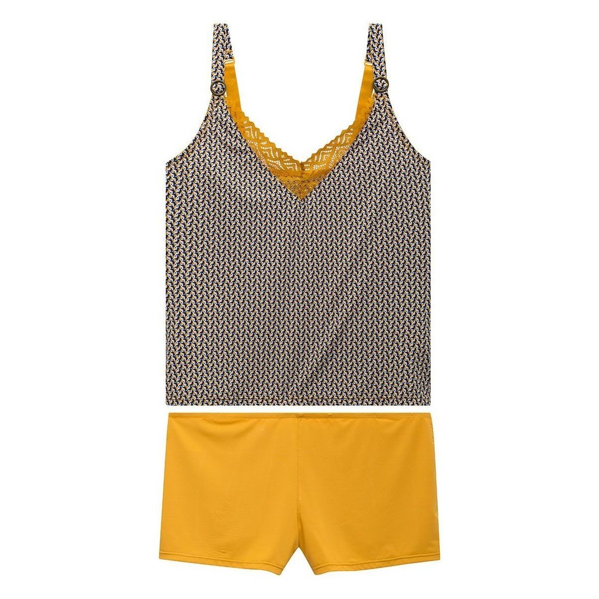 Vêtements Femme Pyjamas / Chemises de nuit Pomm'poire Top short jaune Tartelette Jaune