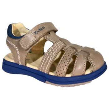 Sandales et Nu-pieds Garçon Kickers Sandale platinium Gris - Chaussures Sandale Enfant 63 