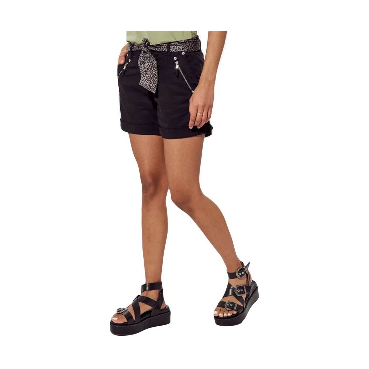Vêtements Femme Gcds Shorts / Bermudas Kaporal Pika Noir