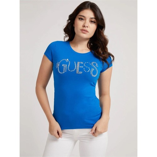 Vêtements Femme T-shirts & Polos Guess W1RI01 KA0Q0-G7K7 Bleu
