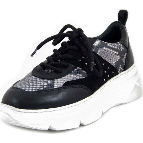 Chaussures Femme Baskets mode Soffice Sogno Femme Chaussures, Sneaker, Cuir souple - 20722 Noir
