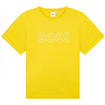 Vêtements Enfant T-shirts & Polos BOSS Tee shirt junior   jaune  J25N82 Jaune