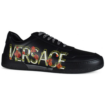 Chaussures Homme Baskets basses Versace Sneakers Black Floral Noir