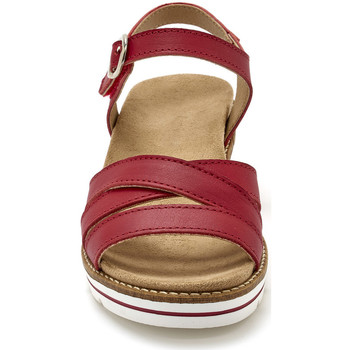 Femme Pediconfort Sandales aérosemelle amovible rouge - Chaussures Sandale Femme 107 