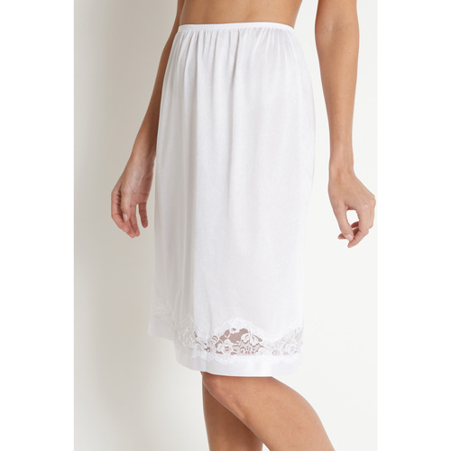 Vêtements Femme Jupes Daxon by  - Jupon maille satinée lot de 2 long. 60cm Blanc