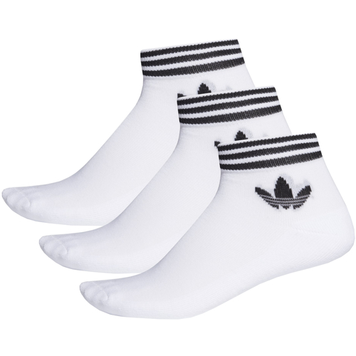Sous-vêtements Chaussettes de sport adidas Originals adidas Trefoil Ankle Socks 3 Pairs Blanc