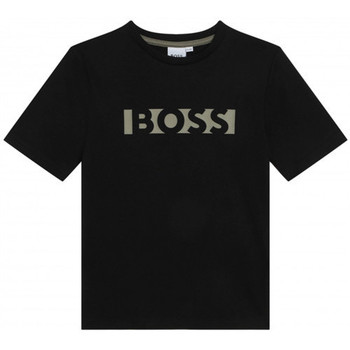 Vêtements Enfant T-shirts & Polos BOSS Tee shirt junior  noir J25N32/09b - 12 ANS Noir
