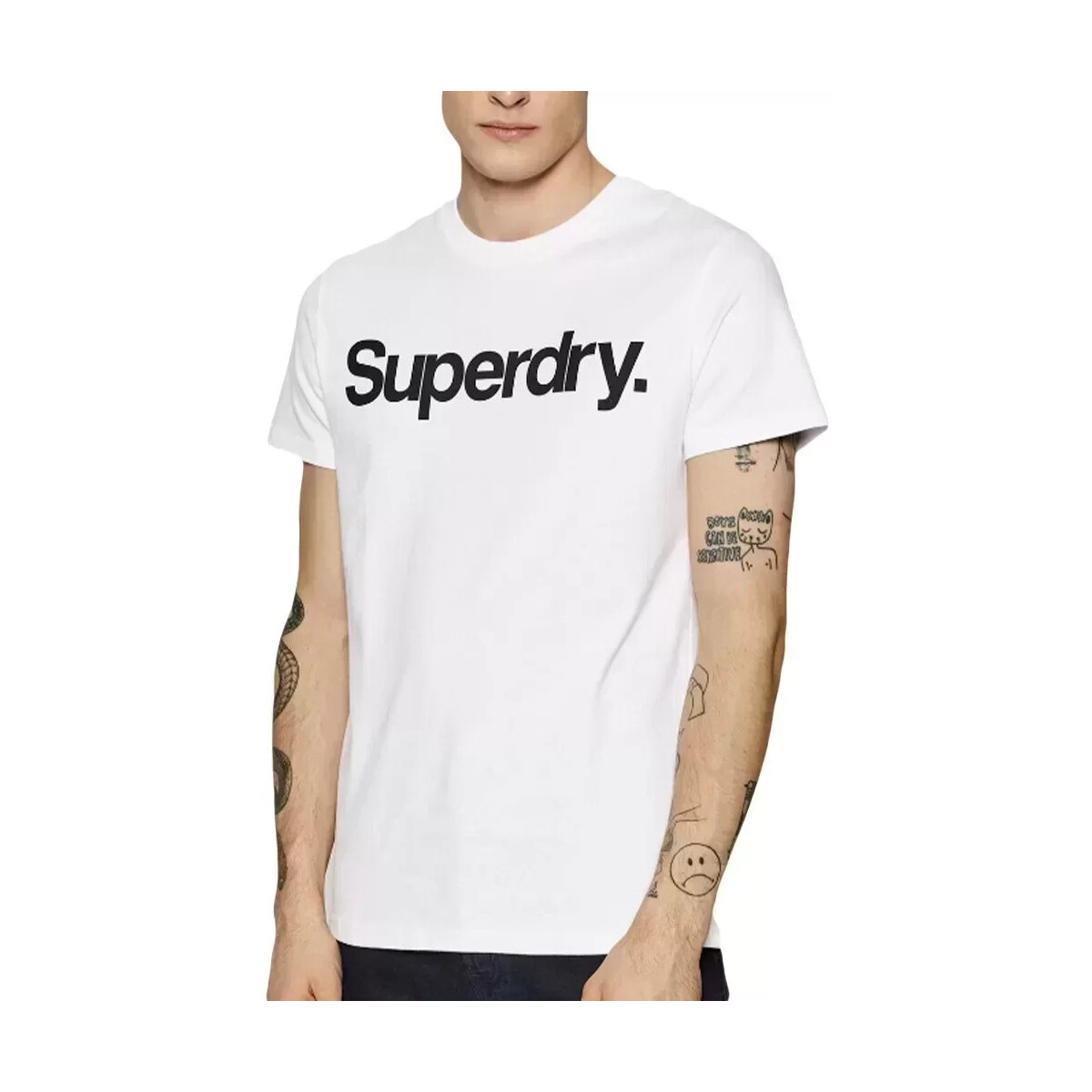 Vêtements Homme T-shirts manches courtes Superdry Classic logo Blanc