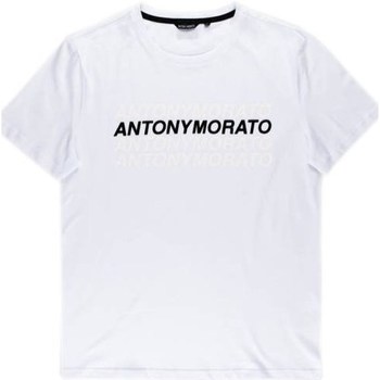 Vêtements Homme Men in Black and White Antony Morato Tshirt Męski Super Slim Fit White Blanc