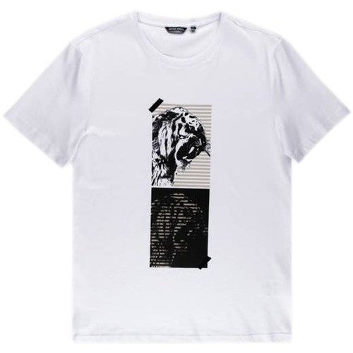 Vêtements Homme T-shirts manches courtes Antony Morato Tshirt Męski Super Slim Fit White Blanc
