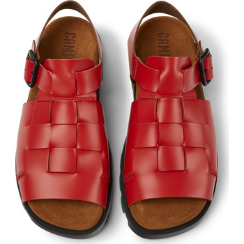 Sandales et Nu-pieds Camper Sandales cuir BRUTUS rouge - Chaussures Sandale Femme 150 