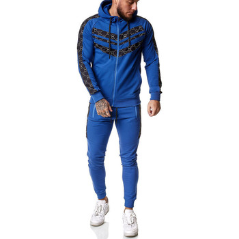 Vêtements Homme Pantalons de survêtement Monsieurmode Survêtement homme fashion Survêt 13108 bleu foncé Bleu