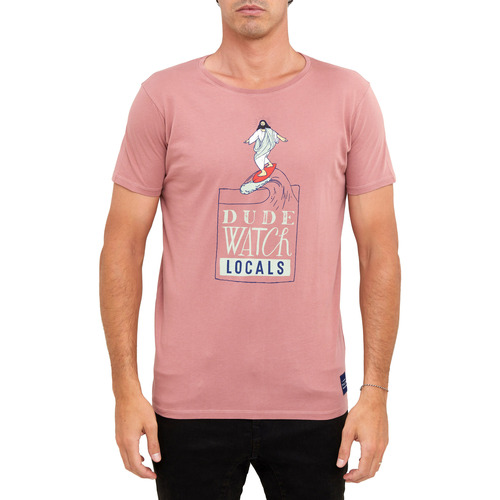 Vêtements Homme Bottines / Boots Pullin T-shirt  LOCALSROSE Rose
