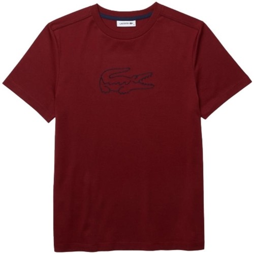 Vêtements Femme Tops / Blouses Lacoste T shirt  Femme Col Rond Ref 54790 J9P Bordeaux Rouge